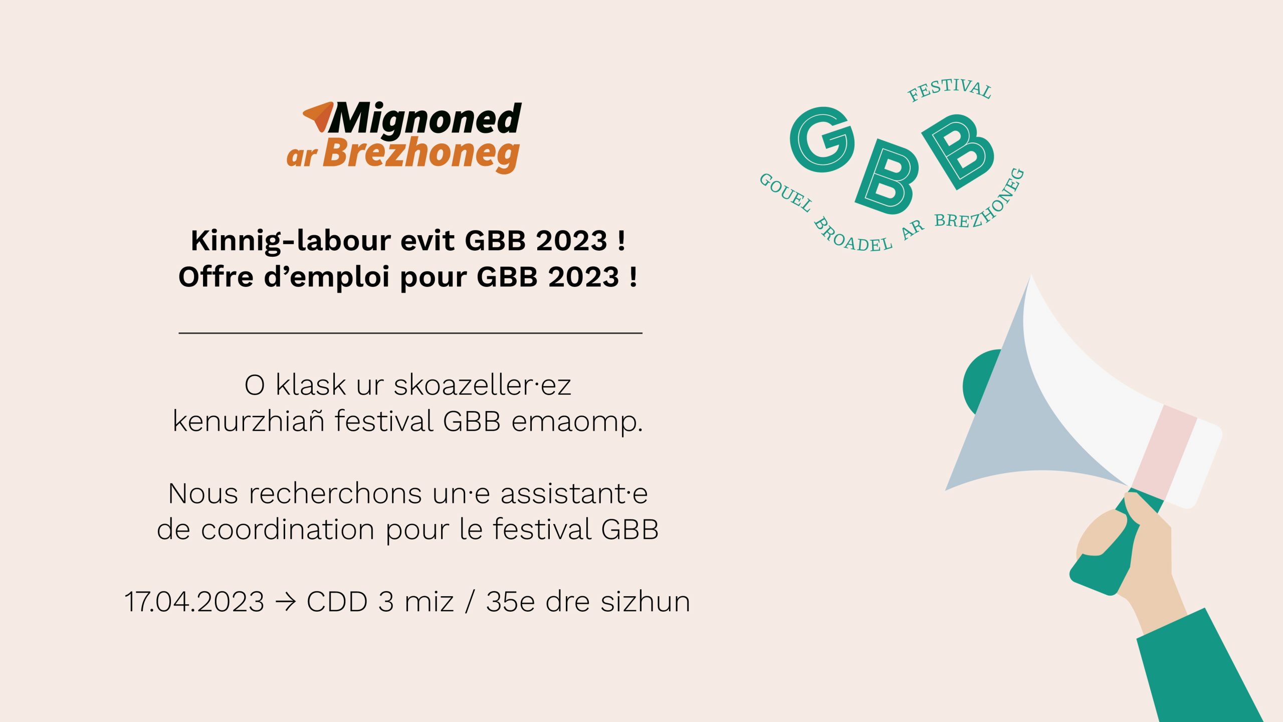 GBB CDD assistant coordination festival GBB